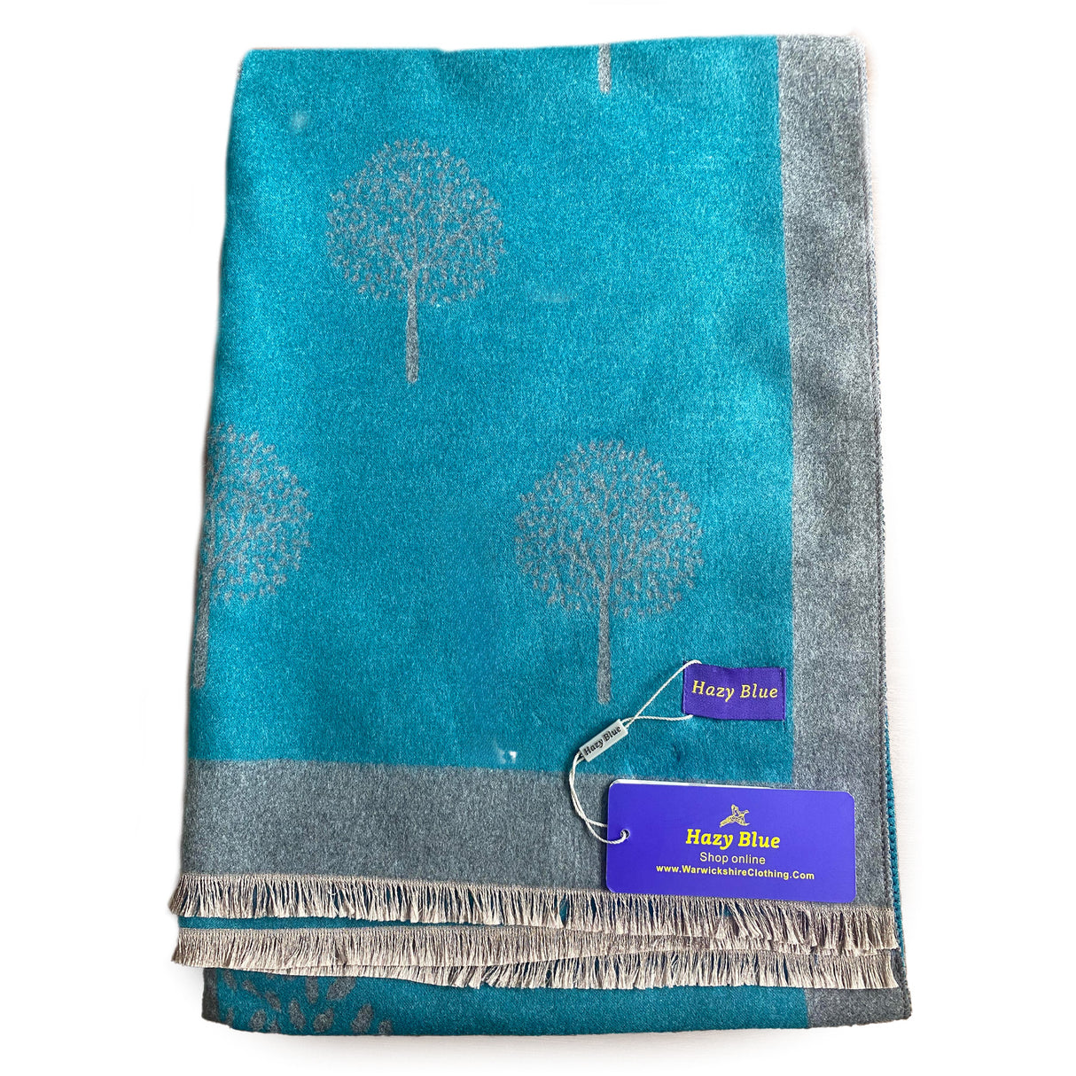 Hazy Blue Tree Of Life Scarfs - Just £13.99! Shop now at Warwickshire Clothing.