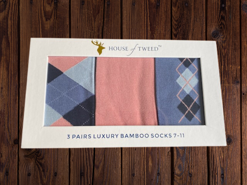 House of Tweed Luxury Mens Bamboo Socks | 3 Pairs Argyle - Just £14.99! Shop now at Warwickshire Clothing.
