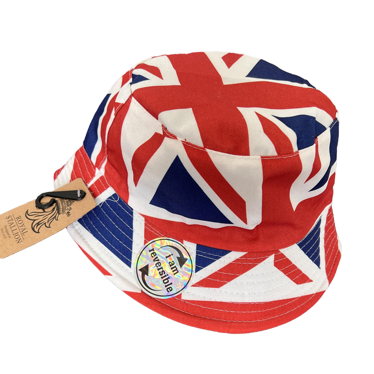 British Adults Bucket Hat V2 | Union Jack Flag Reversible - Just £6.99! Shop now at Warwickshire Clothing.