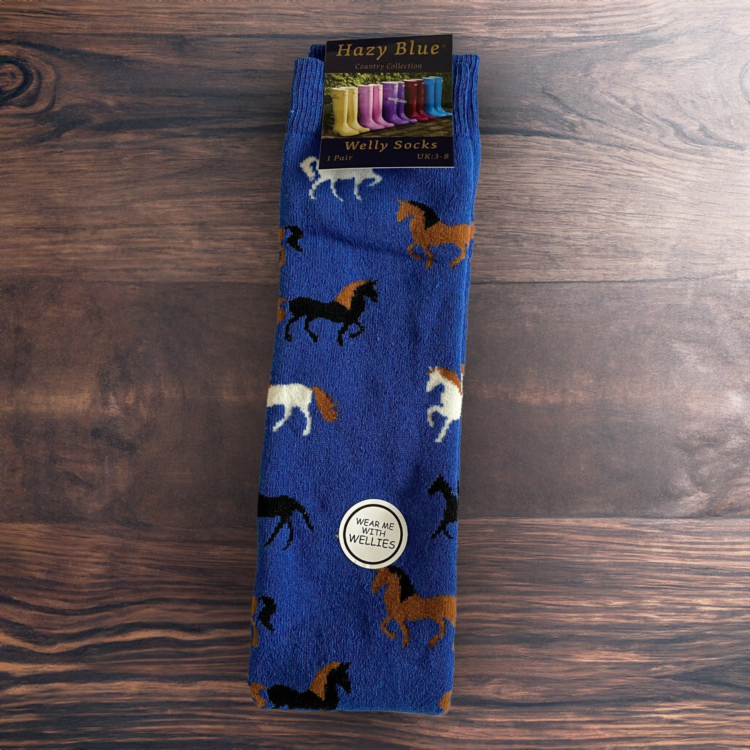 Hazy Blue Welly Socks (Sizes 3-8) - Just £6.49! Shop now at Warwickshire Clothing.