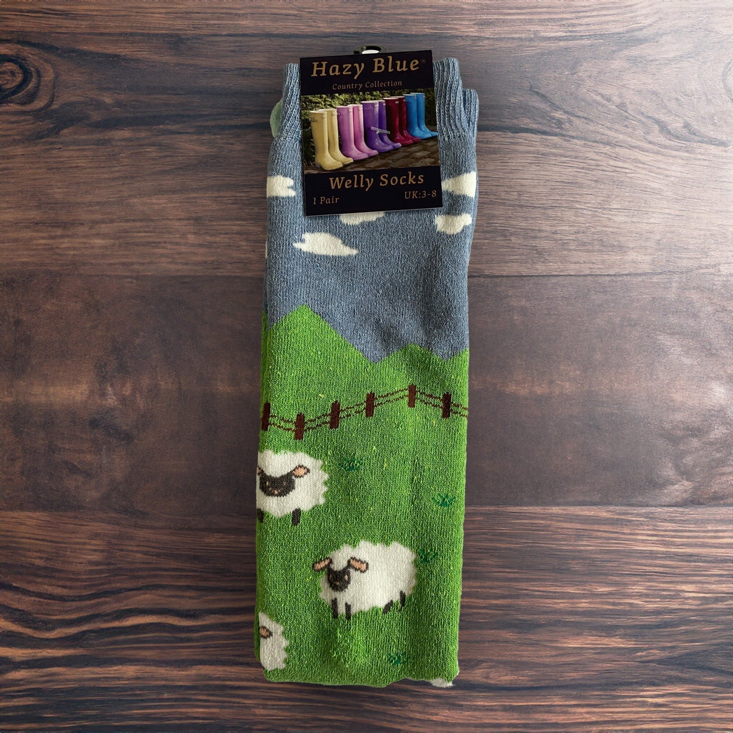 Hazy Blue Welly Socks (Sizes 3-8) - Just £6.49! Shop now at Warwickshire Clothing.