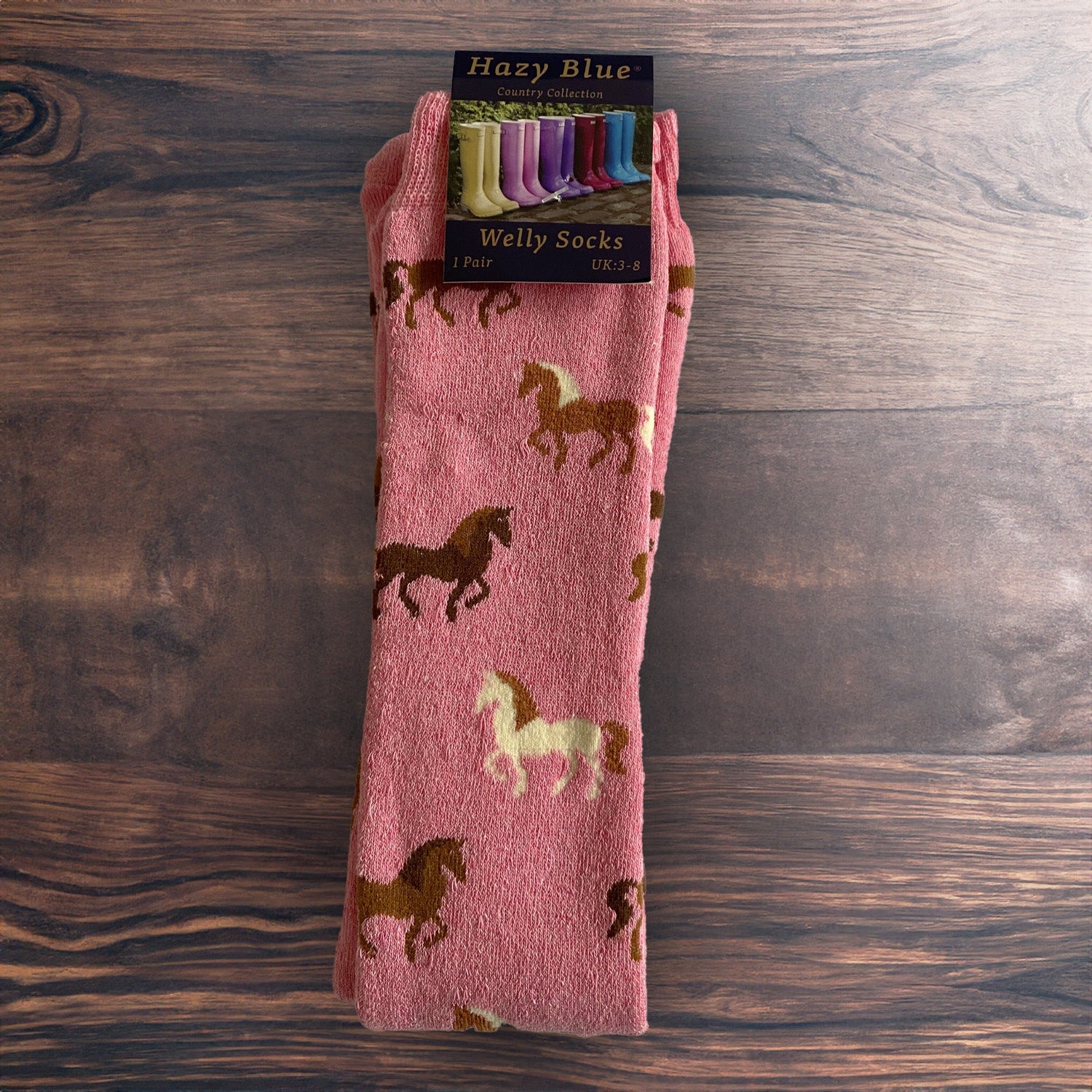 Hazy Blue Welly Socks (Sizes 3-8) - Just £6.49! Shop now at Warwickshire Clothing.