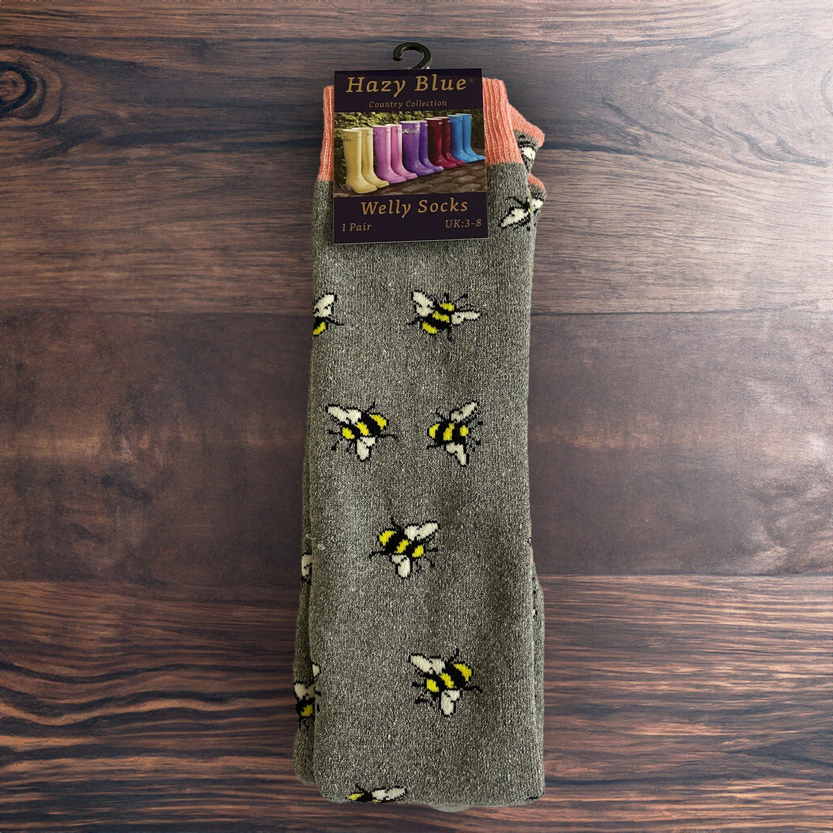 Hazy Blue Welly Socks (Sizes 3-8) - Just £6.49! Shop now at Warwickshire Clothing.