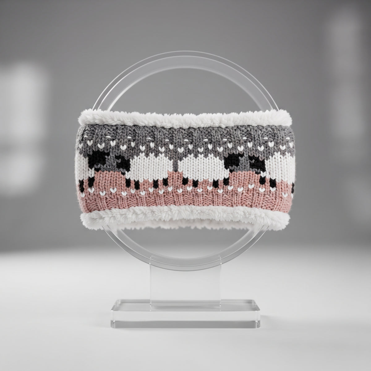 Ladies Knitted Animal Motif Headbands - Fleece-Lined Ear Warmers
