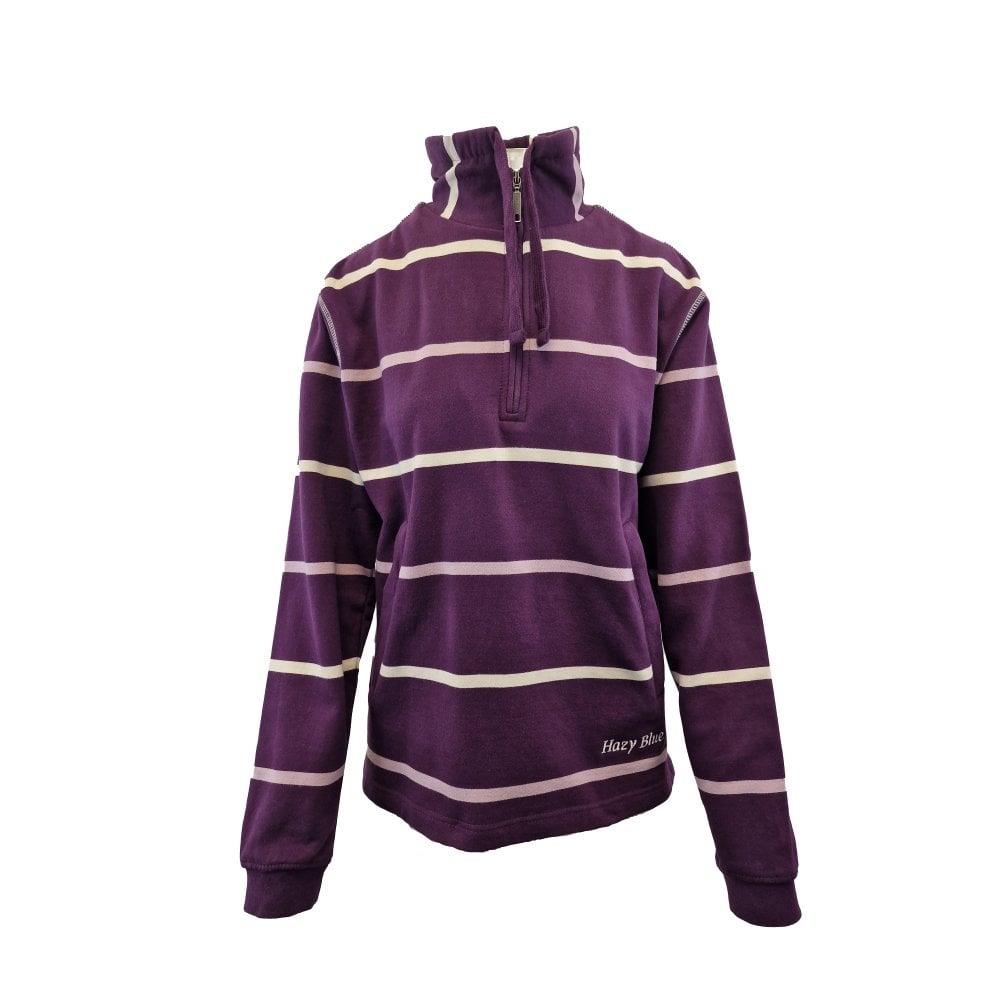 Hazy Blue Womens Half Zip Pullover Sweatshirts - Lizzy - Just £29.99! Shop now at Warwickshire Clothing.