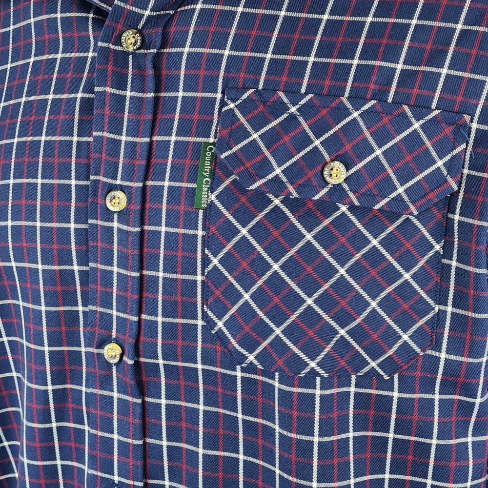Country Classics Mens Long Sleeve Country Check Shirt - Fontwell Navy - Just £18.99! Shop now at Warwickshire Clothing.