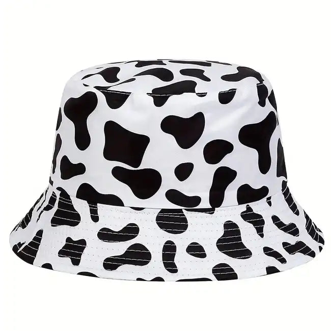 Unisex Cow Print Bucket Hat Reversible - Just £6.99! Shop now at Warwickshire Clothing.