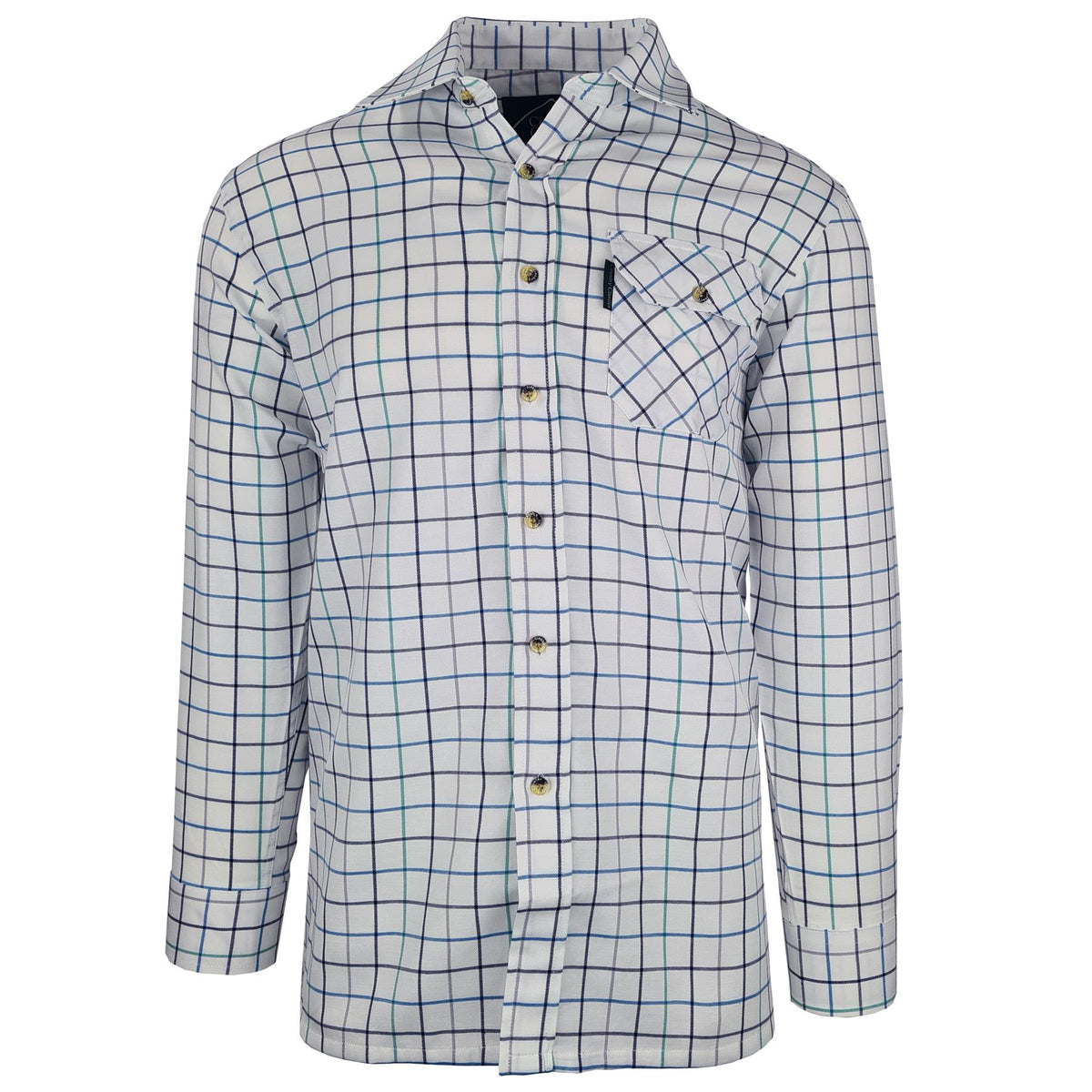 Country Classics Mens Long Sleeve Check Shirt Blenheim Teal