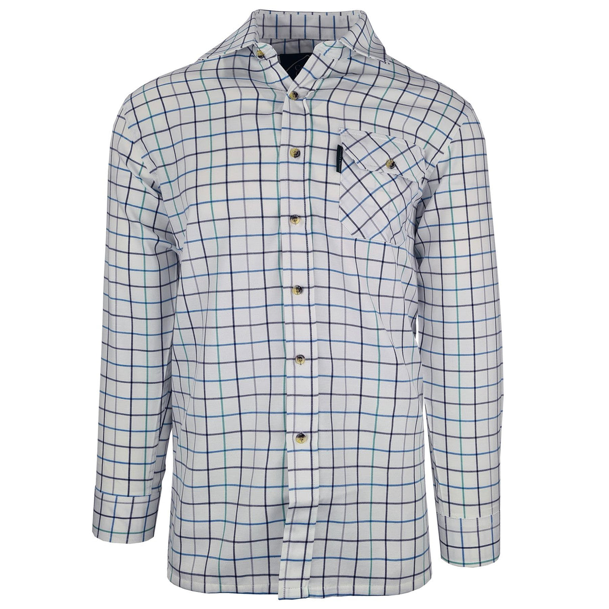Country Classics Mens Long Sleeve Country Check Shirt - Blenheim Teal - Just £18.99! Shop now at Warwickshire Clothing.