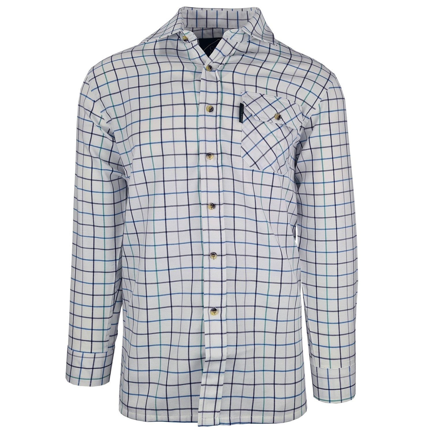 Country Classics Mens Long Sleeve Country Check Shirt - Blenheim Teal - Just £18.99! Shop now at Warwickshire Clothing.