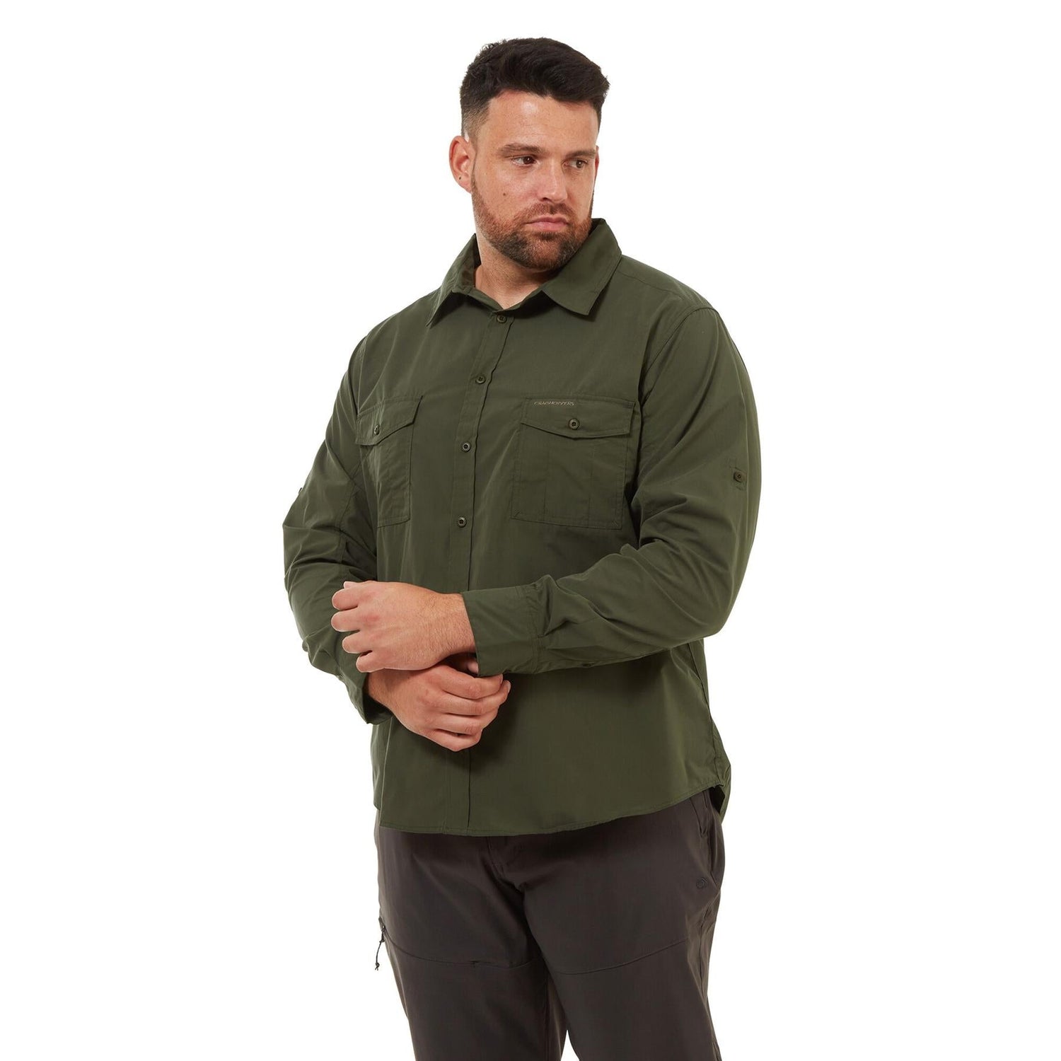 Craghoppers Mens New Kiwi Long Sleeved Shirt Walking Nosi Defence Travel - Just £29.99! Shop now at Warwickshire Clothing.