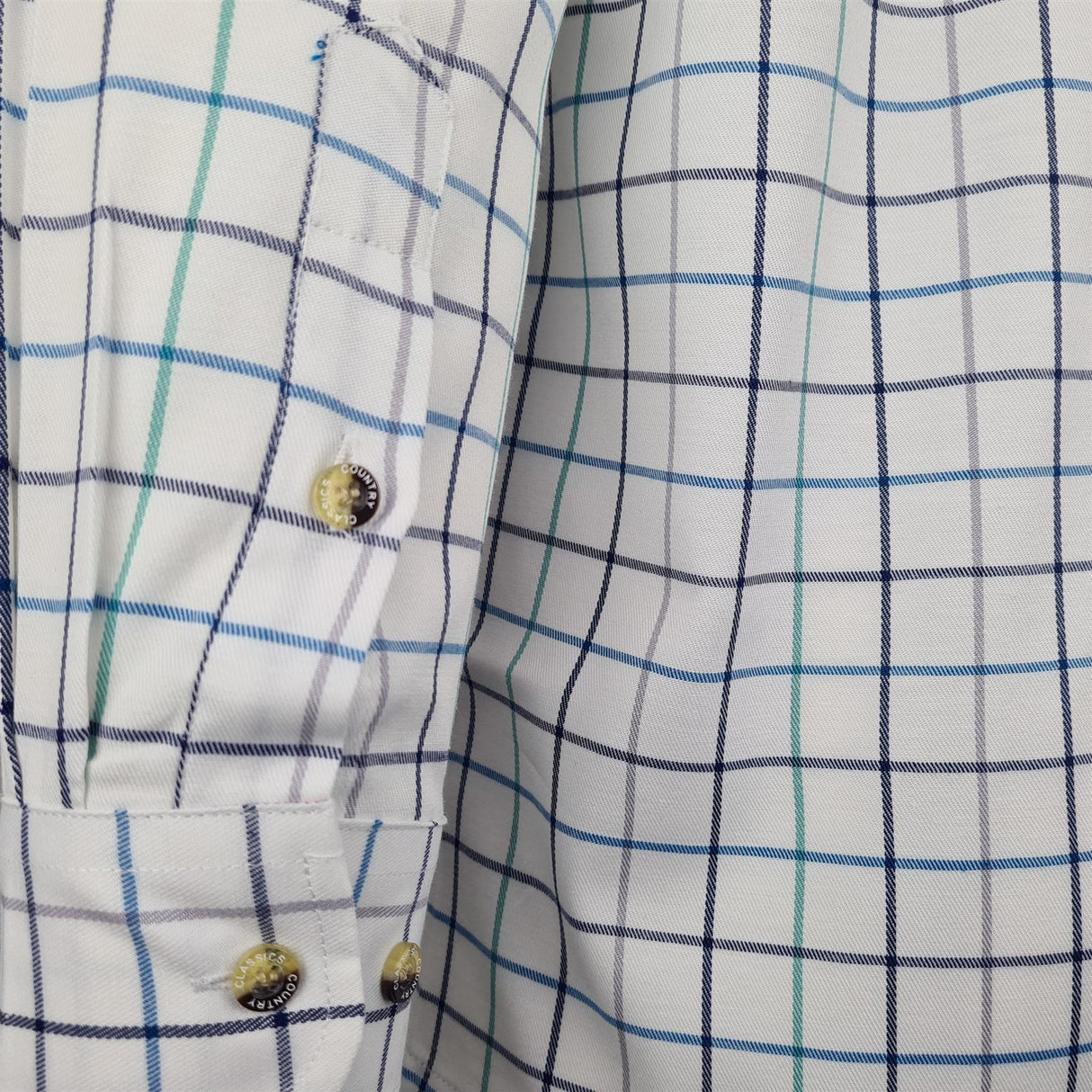 Country Classics Mens Long Sleeve Country Check Shirt - Blenheim Teal - Just £18.99! Shop now at Warwickshire Clothing.