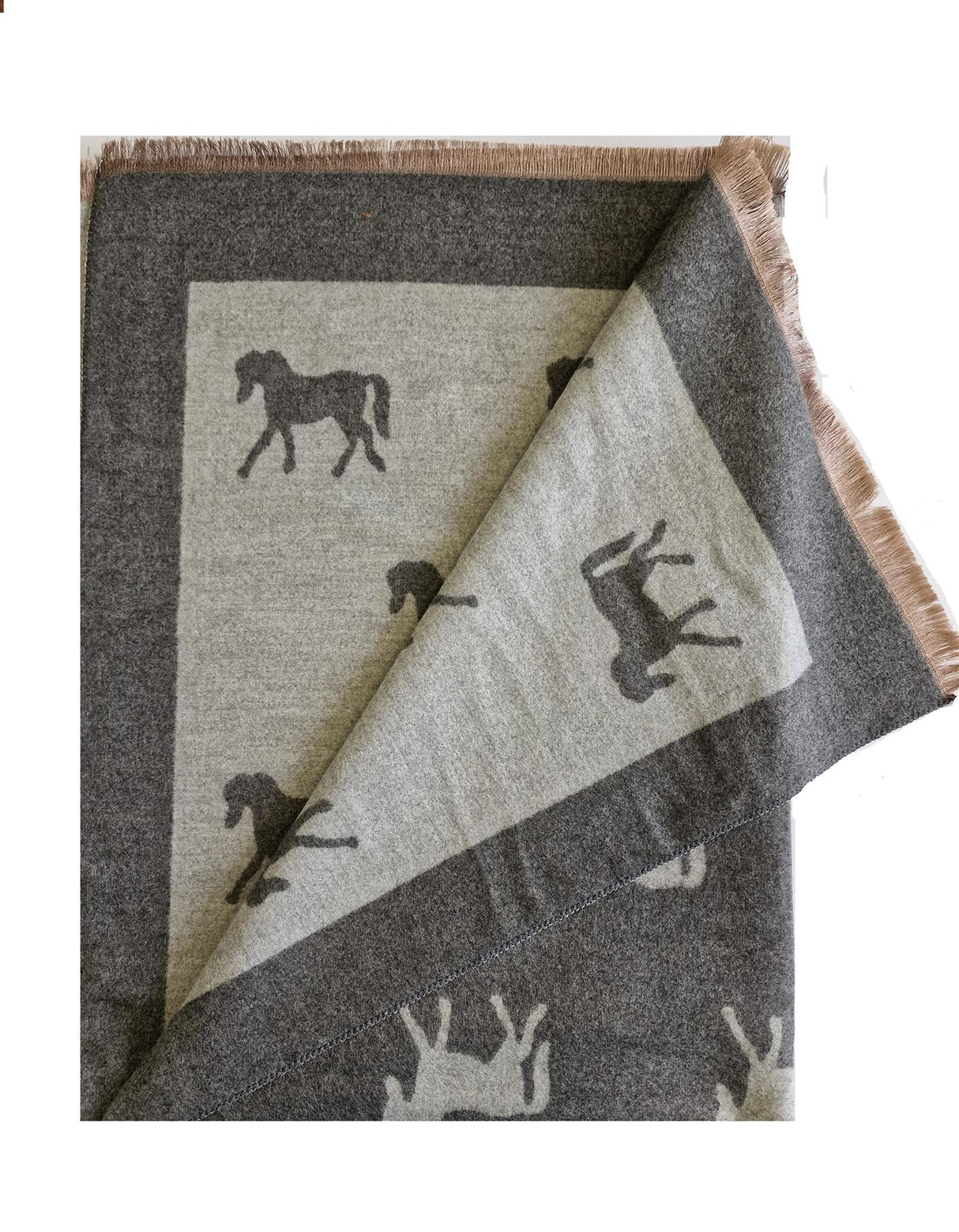 Hazy Blue Pashmina feel Luxury Ladies Womens Scarf - Horse - Just £13.99! Shop now at Warwickshire Clothing.