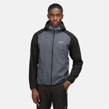 Regatta Mens Arec III Outdoor Hooded Softshell Jacket - Just £29.99! Shop now at Warwickshire Clothing.