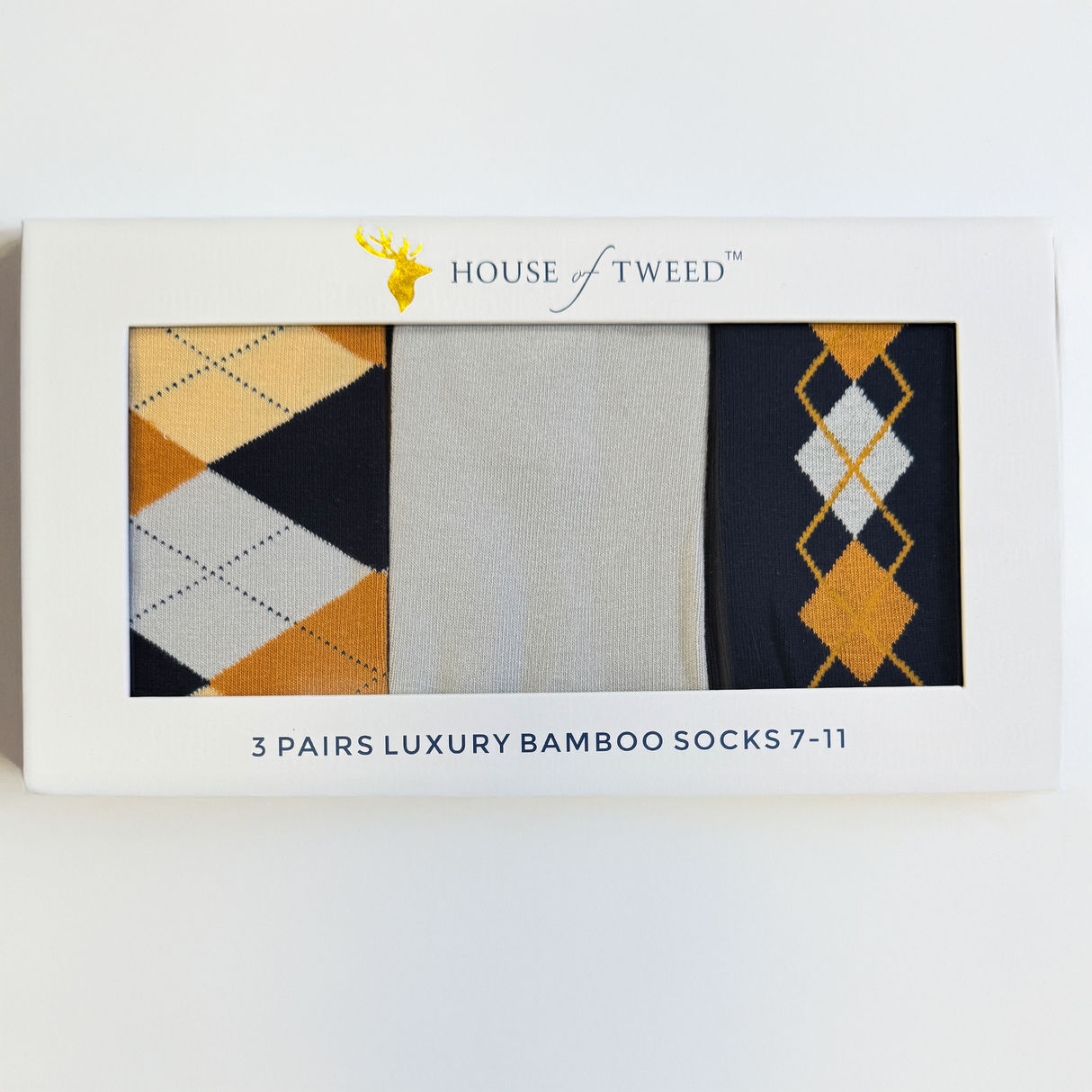 House of Tweed Luxury Mens Bamboo Socks | 3 Pairs Argyle - Just £14.99! Shop now at Warwickshire Clothing.