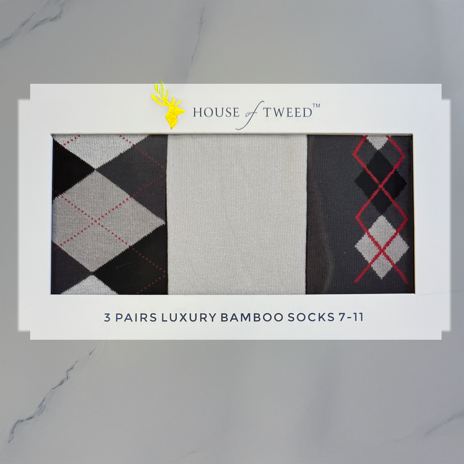 House of Tweed Luxury Mens Bamboo Socks | 3 Pairs Argyle - Just £14.99! Shop now at Warwickshire Clothing.