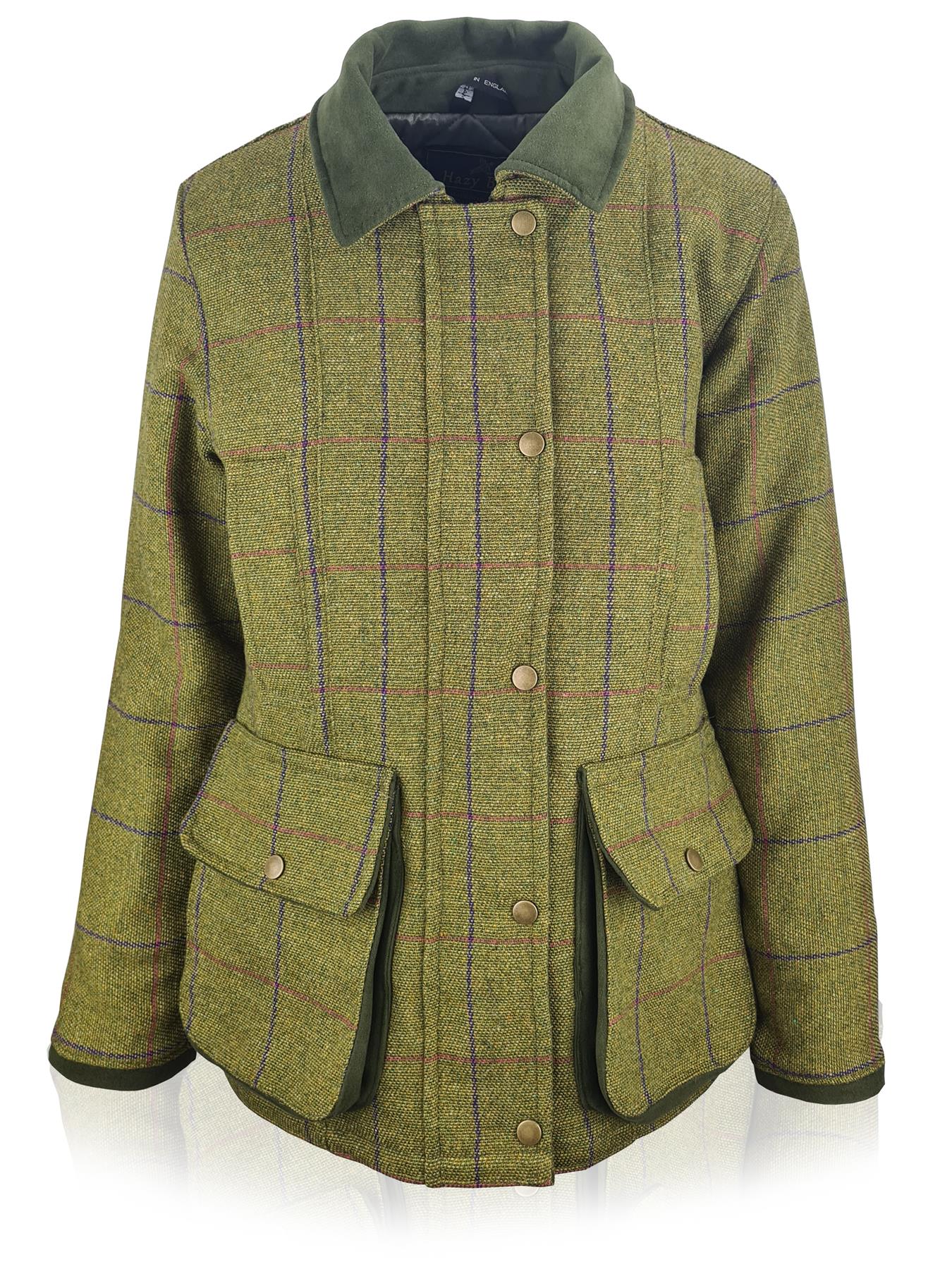 Hazy Blue Womens Quilted Derby Tweed Shooting Jacket - Just £84.99! Shop now at Warwickshire Clothing.