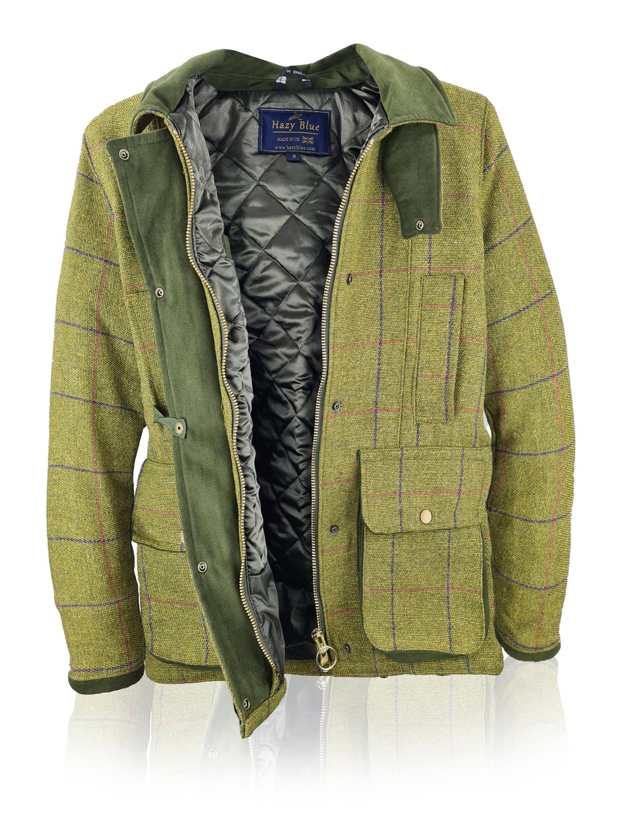 Hazy Blue Womens Quilted Derby Tweed Shooting Jacket - Just £84.99! Shop now at Warwickshire Clothing.