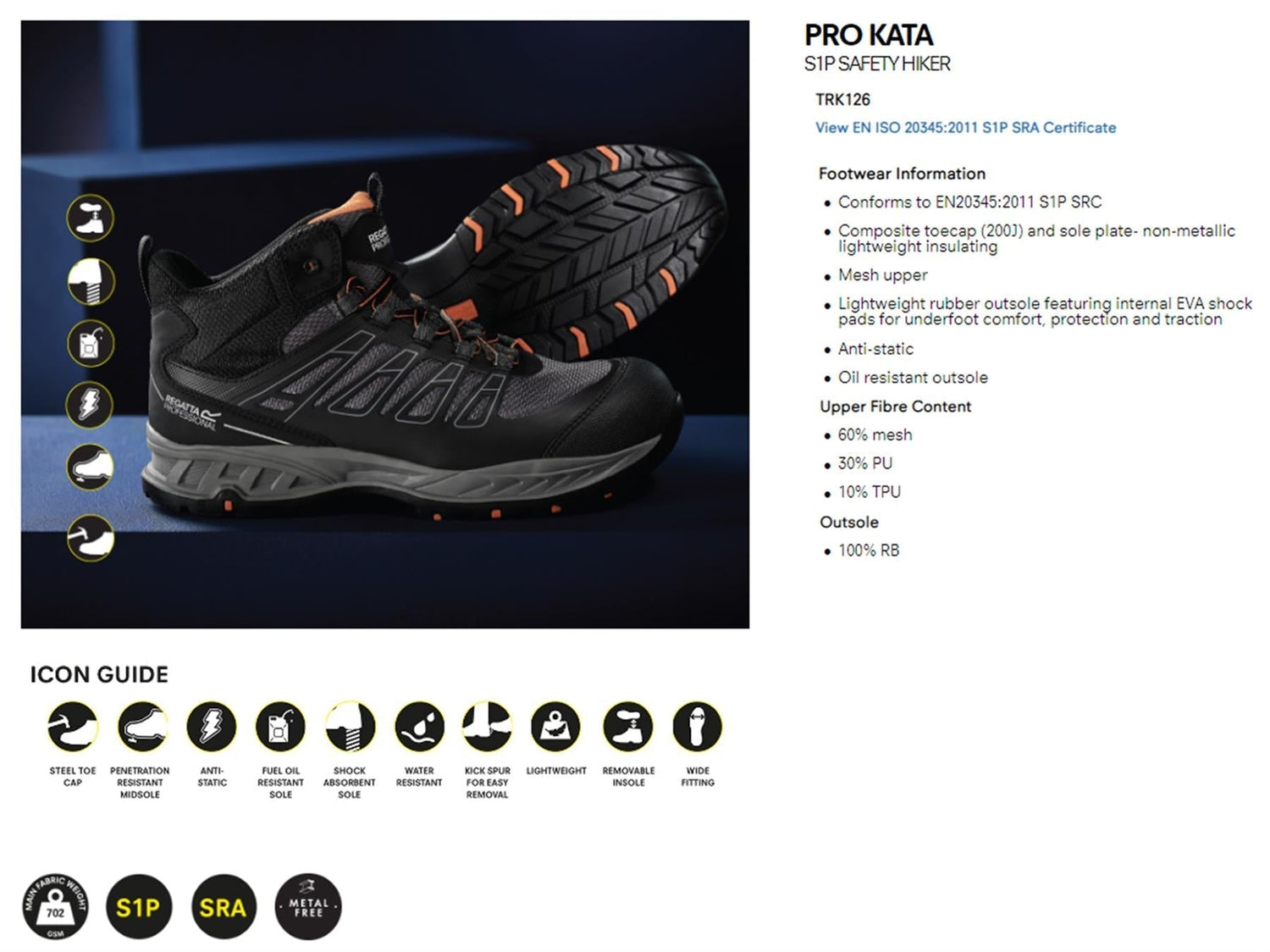 Regatta Mens Work Safety Protective Shoes Steel Toe Boots Workwear - Just £32.99! Shop now at Warwickshire Clothing.