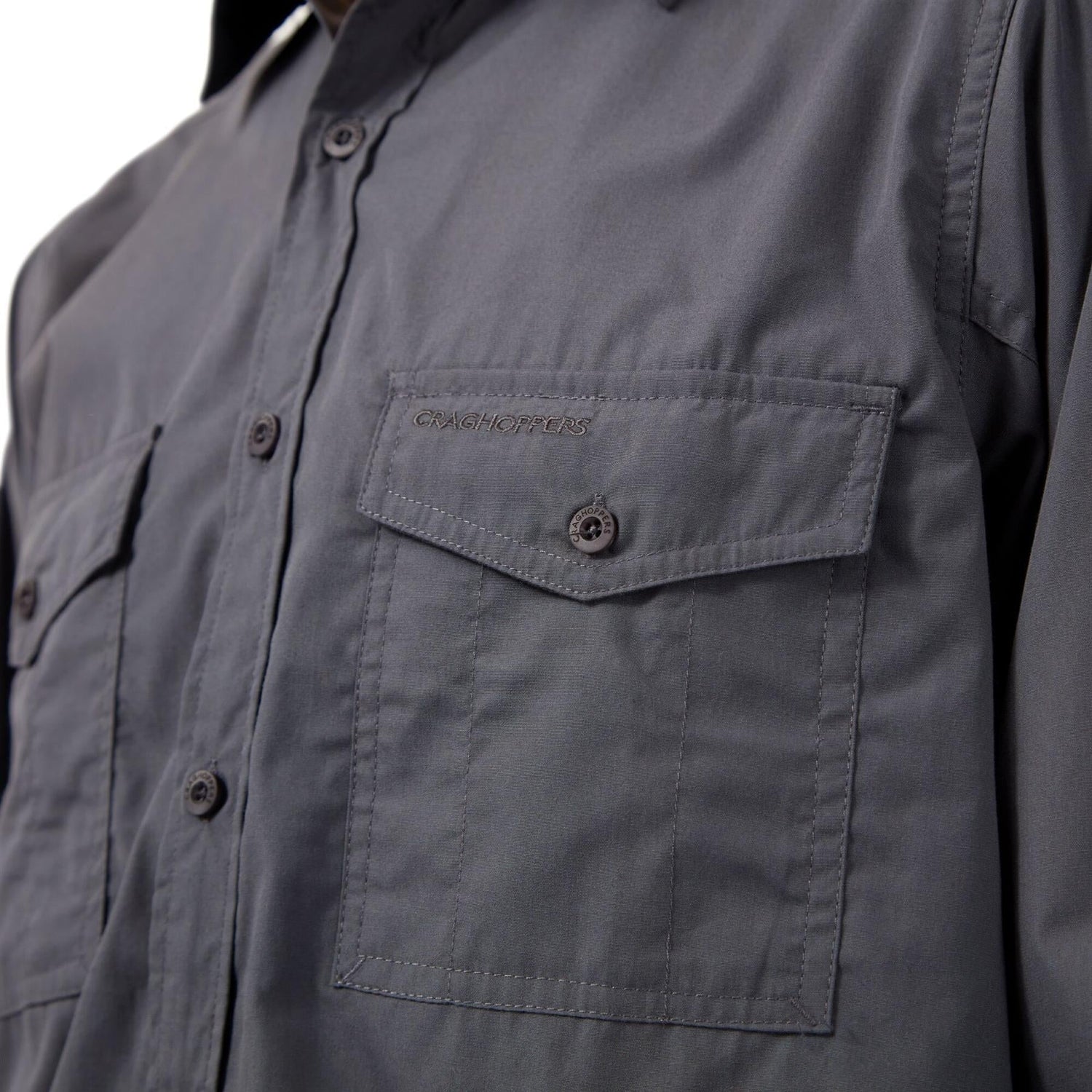 Craghoppers Mens New Kiwi Long Sleeved Shirt Walking Nosi Defence Travel - Just £29.99! Shop now at Warwickshire Clothing.