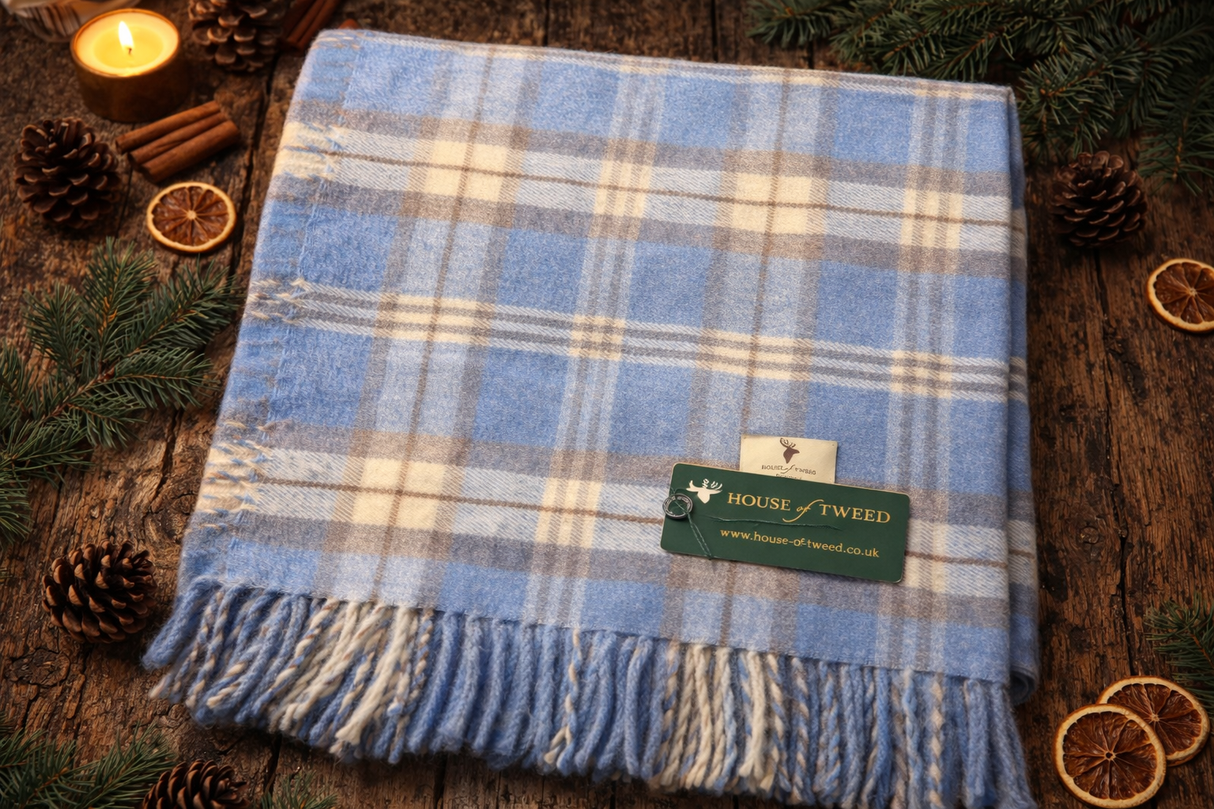 House Of Tweed Womens Soft Check Tartan Scarf