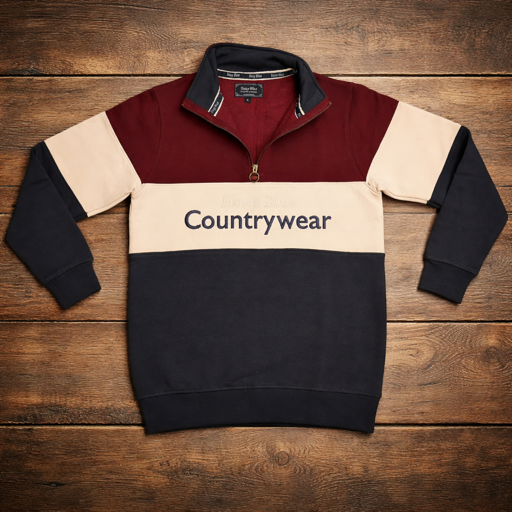 Hazy Blue Countrywear Henley Sweatshirt