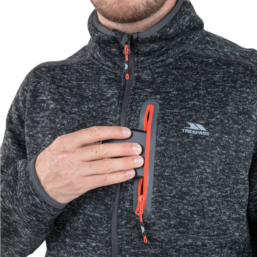 Trespass Mens Marl Fleece Jacket Bingham - Just £34.99! Shop now at Warwickshire Clothing.