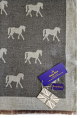 Hazy Blue Pashmina feel Luxury Ladies Womens Scarf - Horse - Just $13.99! Shop now at Warwickshire Clothing. Free Dellivery.