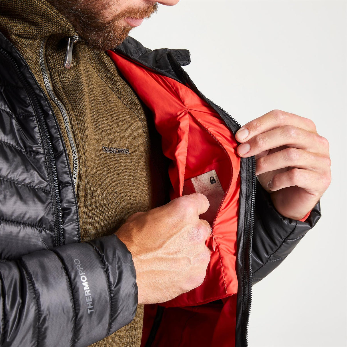 Craghoppers Mens ExpoLite Hooded Outdoor Jacket Coat ThermoPro - Just £69.99! Shop now at Warwickshire Clothing.