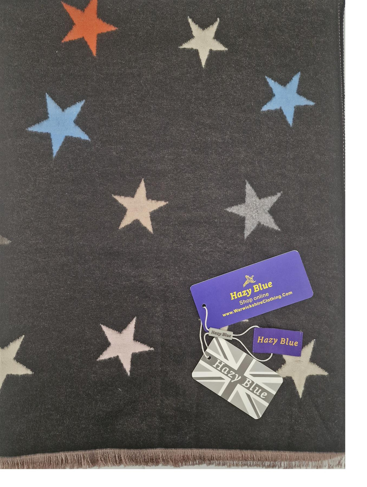 Hazy Blue Womens Pashmina Feel Scarf - Star - Just £13.99! Shop now at Warwickshire Clothing.