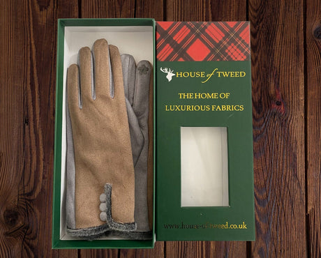 House Of Tweed Ladies Faux Suede Soft Gloves One Size - Just £14.99! Shop now at Warwickshire Clothing.