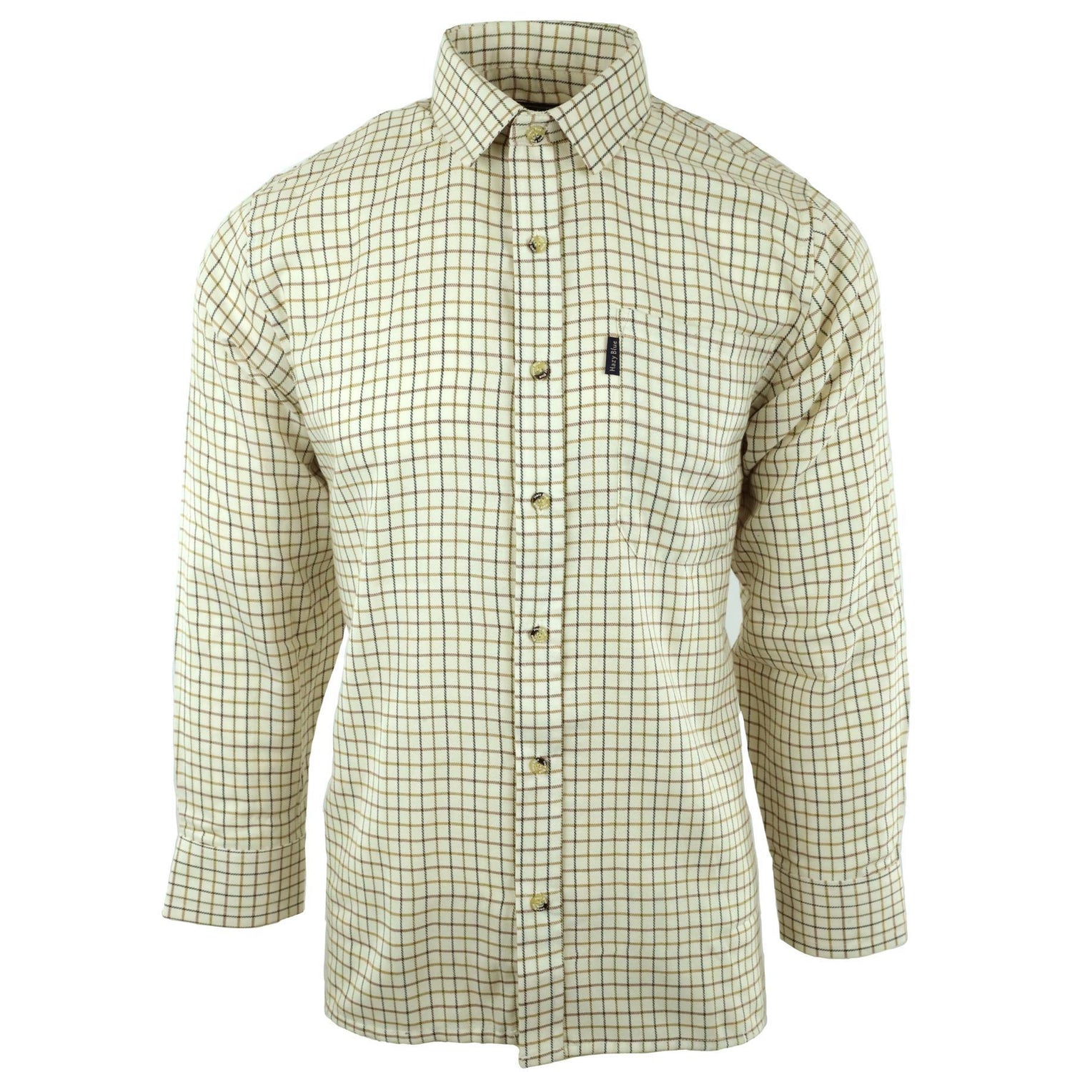 Hazy Blue Mens Long Sleeve Country Check Shirt - Fleece Lined - Just £24.99! Shop now at Warwickshire Clothing.