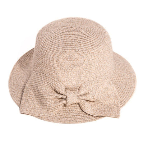 Hazy Blue Womens Summer Straw Hat with Large Bow Elasticated - Just £17.99! Shop now at Warwickshire Clothing.
