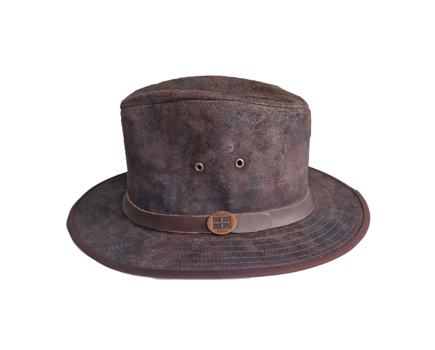 Eureka Mens Stockade Leather Fedora Style Formal Hat - Just £34.99! Shop now at Warwickshire Clothing.
