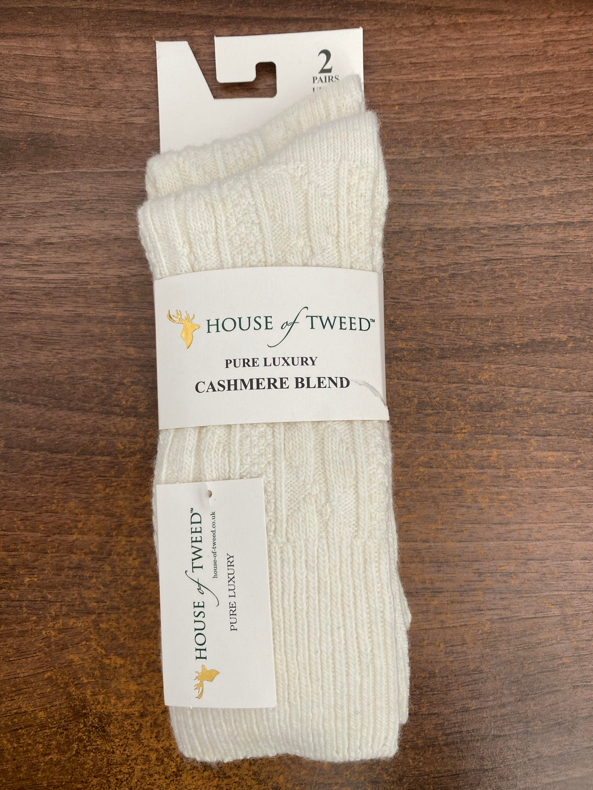 House of Tweed Pure Luxury Cashmere Socks | 2 Pairs / UK 4-8 - Just £10! Shop now at Warwickshire Clothing.
