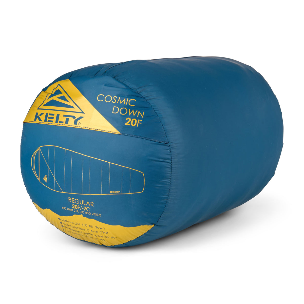 Kelty Cosmic Down 20°F (-7°C) 550-Fill Sleeping Bag - Regular - Dark Blue/Pageant Blue