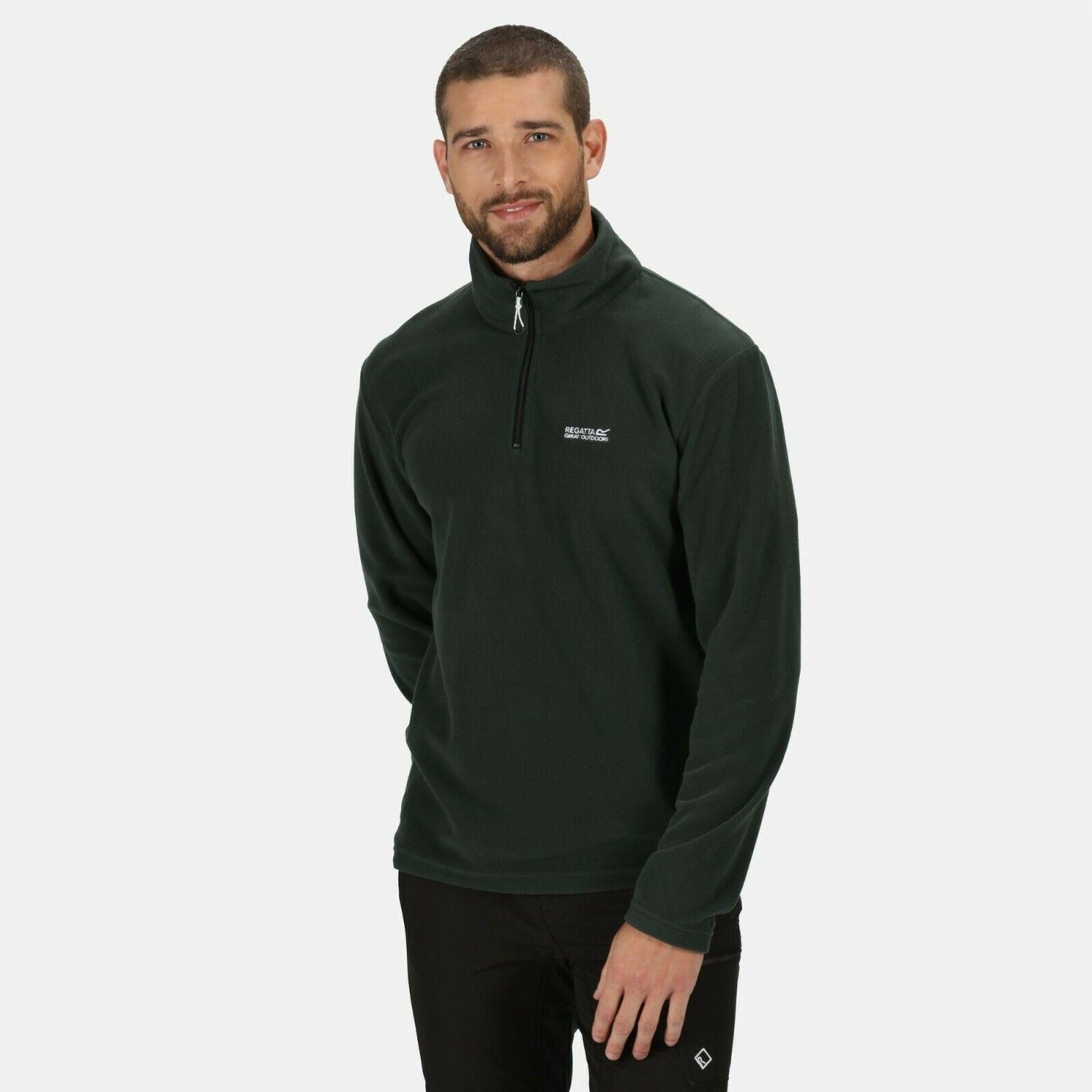 Regatta Mens Thompson Half Zip Light Micro Fleece | Dark Colours - Just £12.99! Shop now at Warwickshire Clothing.