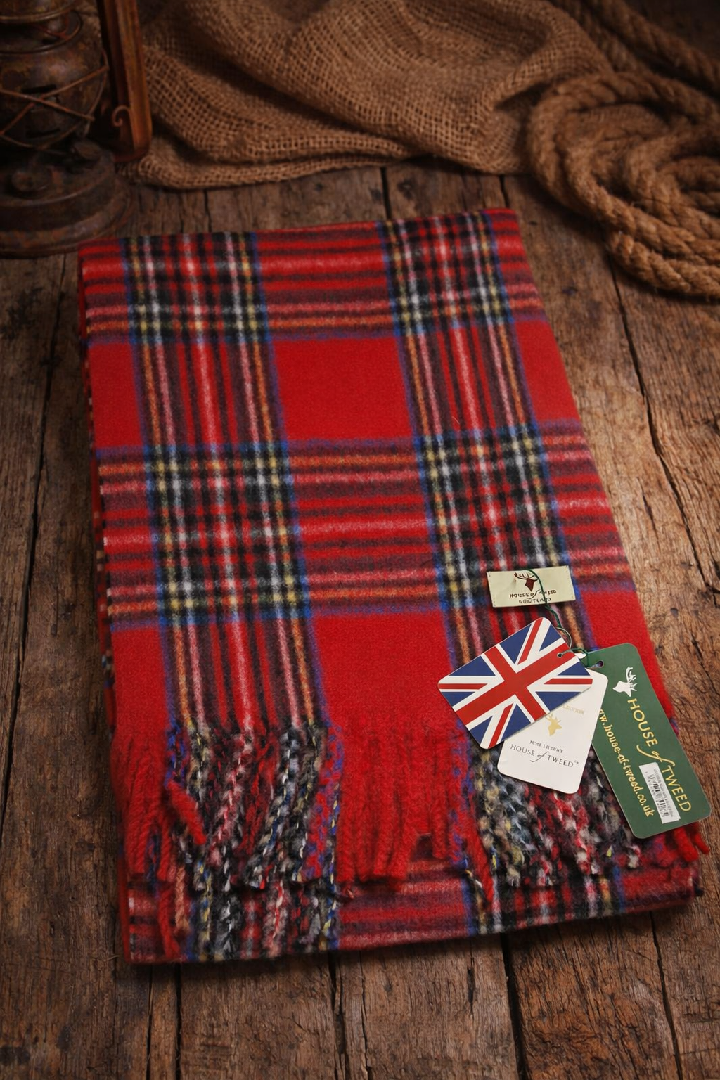 House Of Tweed Womens Soft Check Tartan Scarf