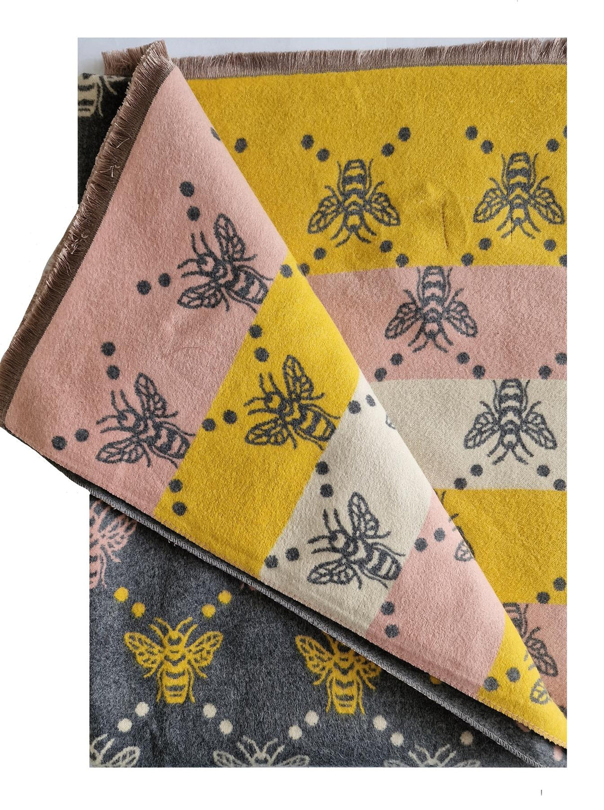 Hazy Blue Pashmina feel Luxury Ladies Womens Scarf - Bee - Just £13.99! Shop now at Warwickshire Clothing.