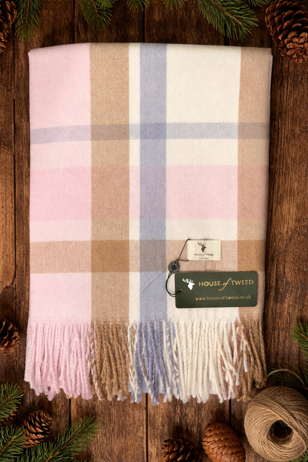 House Of Tweed Womens Soft Check Tartan Scarf