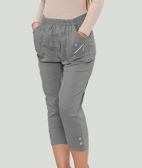 Cherry Berry Womens Stretch Crop Trousers - Just £16.99! Shop now at Warwickshire Clothing.
