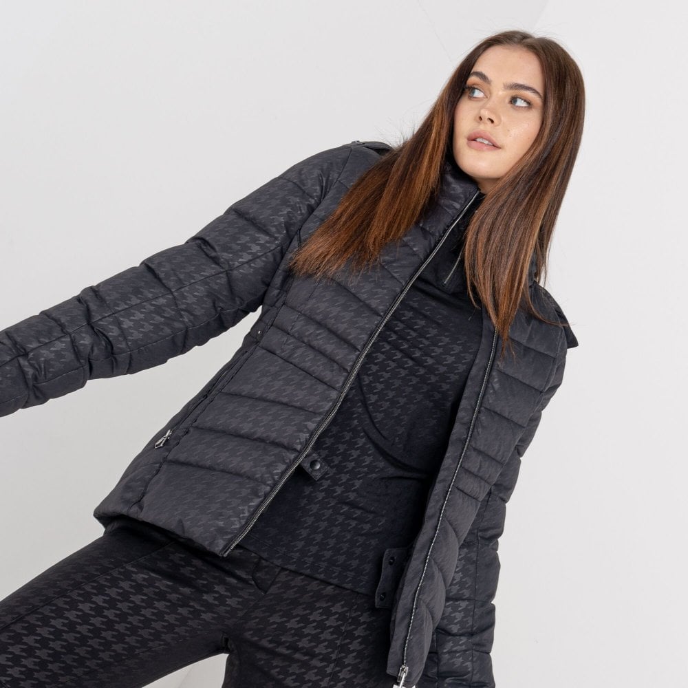 DARE2B Womens Glamorize II Ski Jacket: Black Dogtooth Print - Just £54.99! Shop now at Warwickshire Clothing.