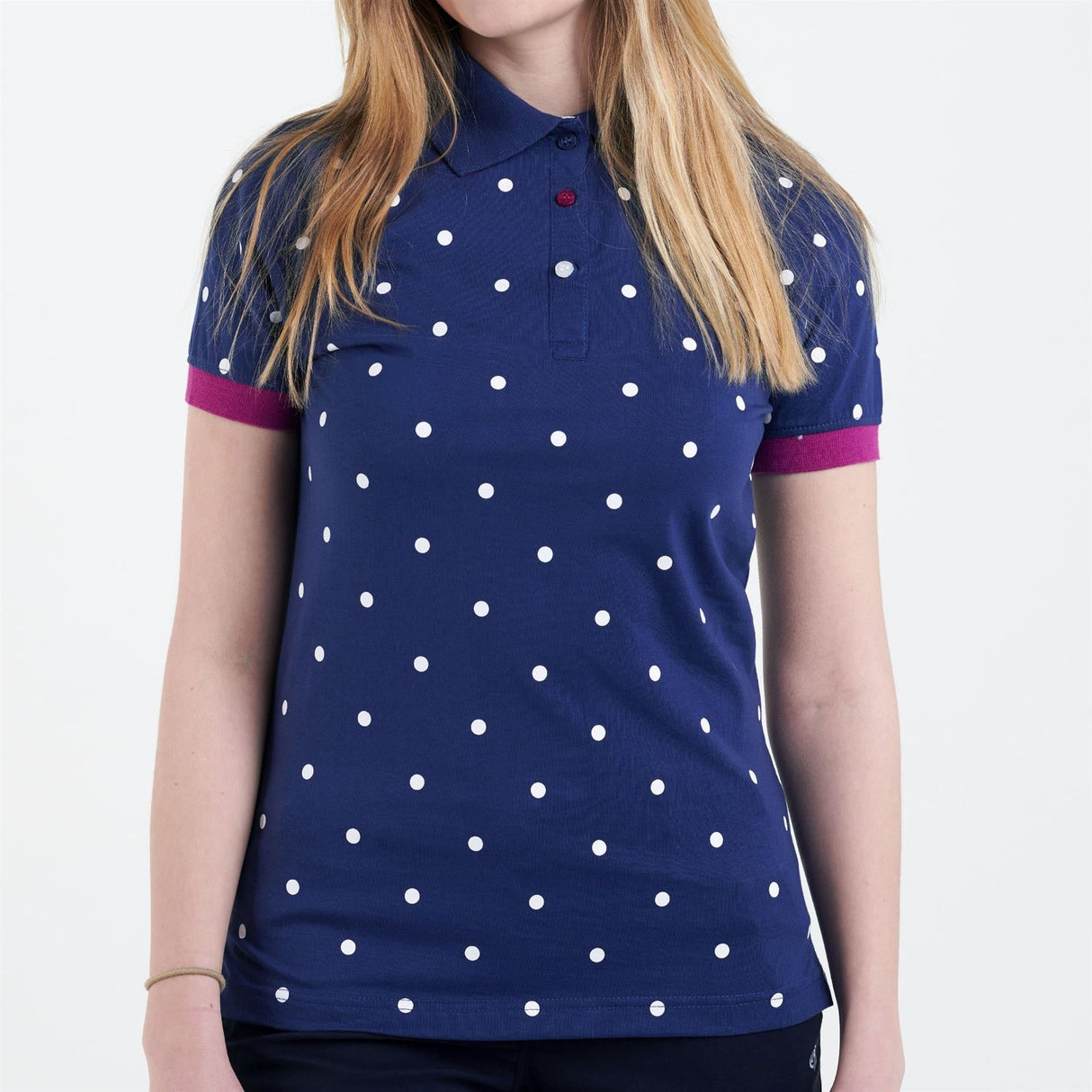 Hazy Blue Womens Short Sleeve Polo Shirt - Lilly - Just £14.99! Shop now at Warwickshire Clothing.