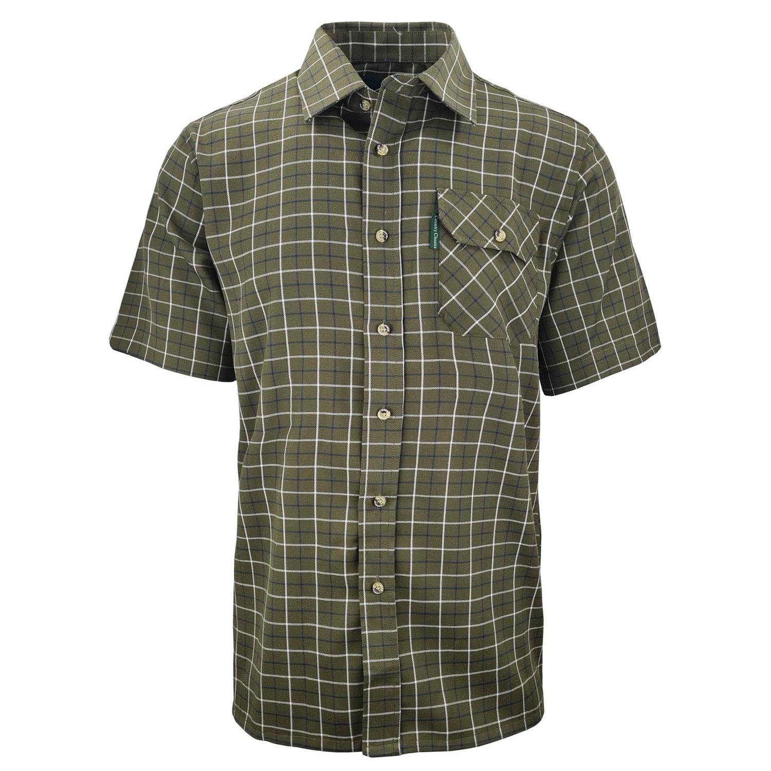 Country Classics Mens Short Sleeve Check Shirt - Woburn Green - Just £16.99! Shop now at Warwickshire Clothing.