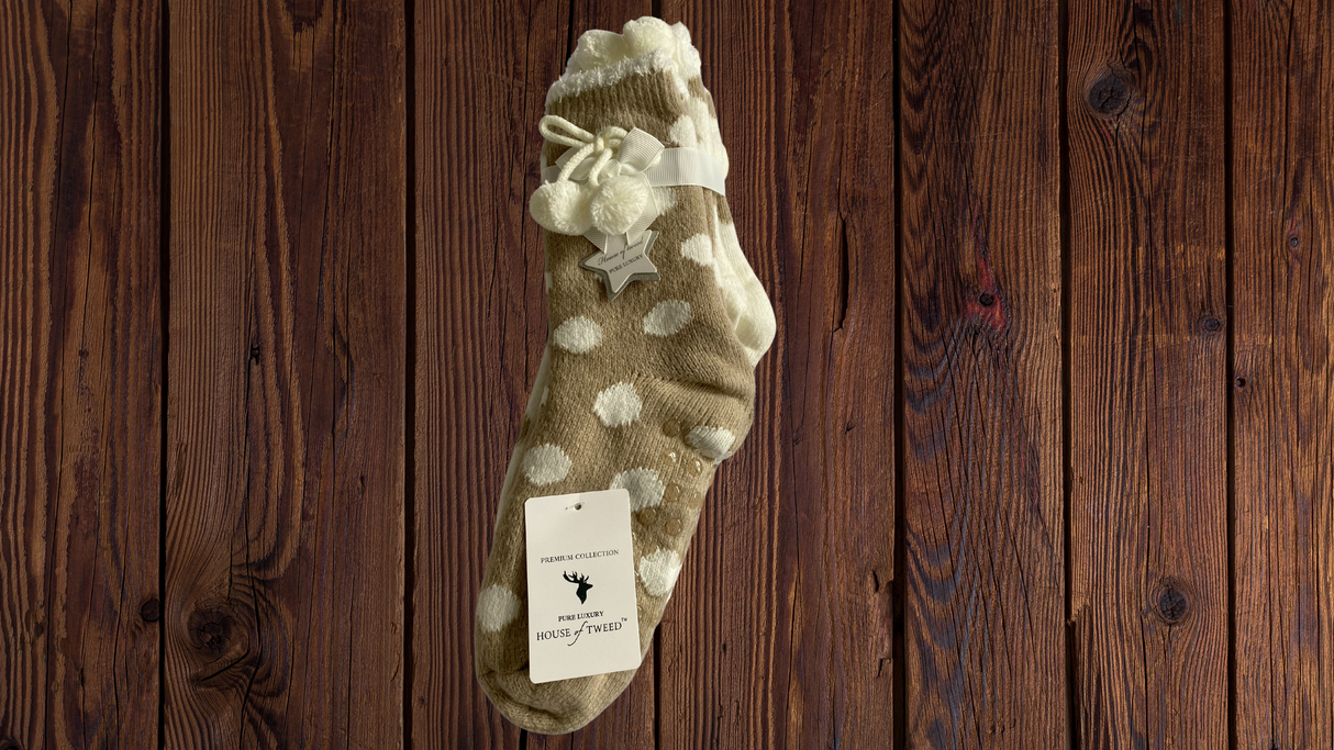 House of Tweed Ladies Fluffy Cosy Socks - 2 Pack One Size - Just £12.99! Shop now at Warwickshire Clothing.