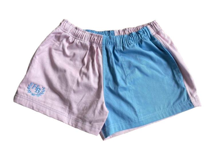 Hazy Blue Nelson Colour Block Shorts - Unisex Sports & Leisure