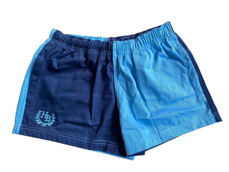 Hazy Blue Nelson Colour Block Shorts - Unisex Sports & Leisure