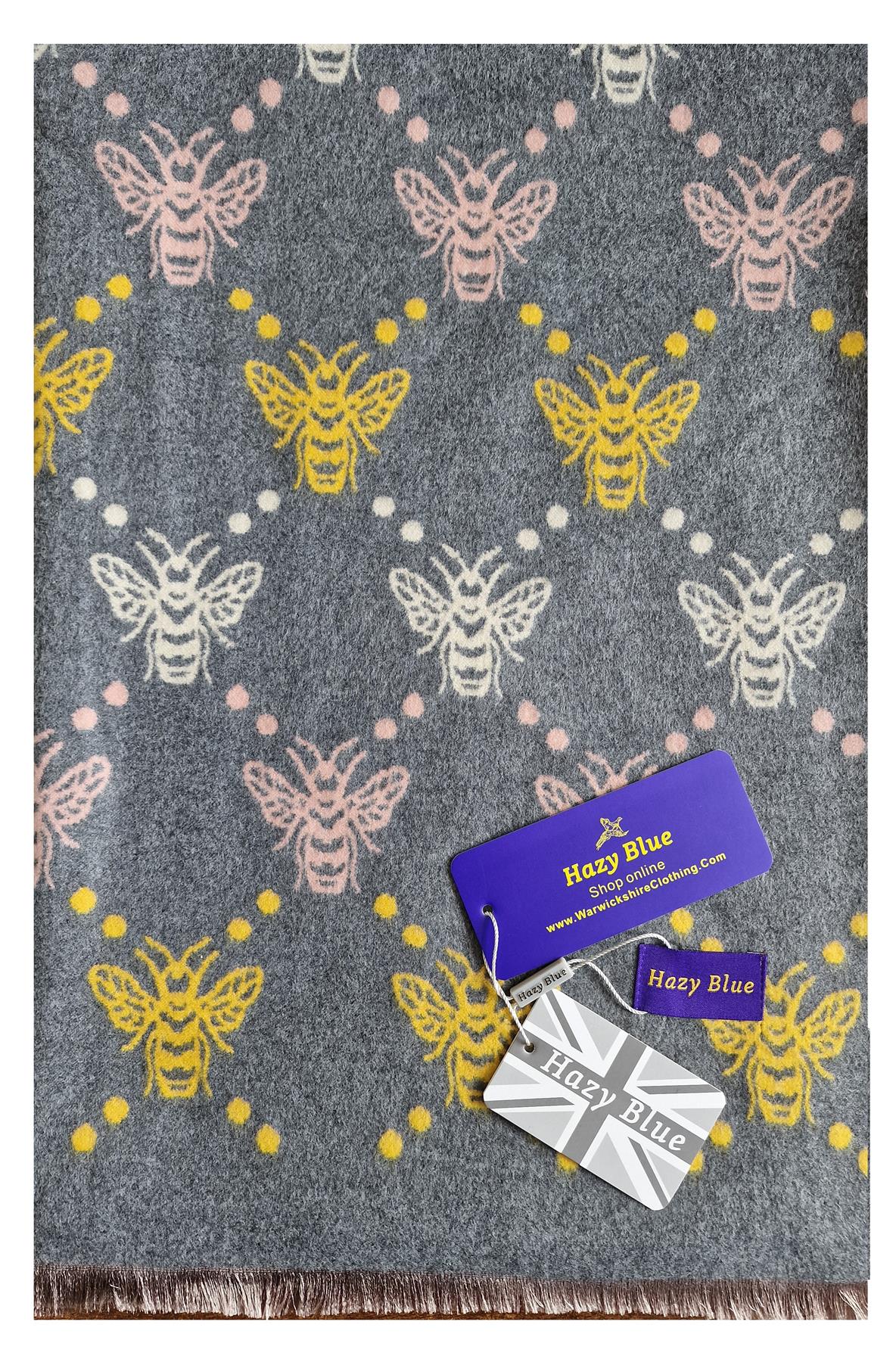 Hazy Blue Pashmina feel Luxury Ladies Womens Scarf - Bee - Just £13.99! Shop now at Warwickshire Clothing.