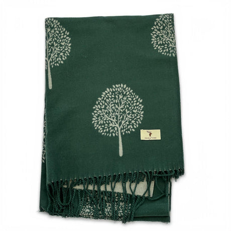 House of Tweed Soft Cashmere Blend Reversible Scarf - Tree of Life - Just £14.99! Shop now at Warwickshire Clothing.