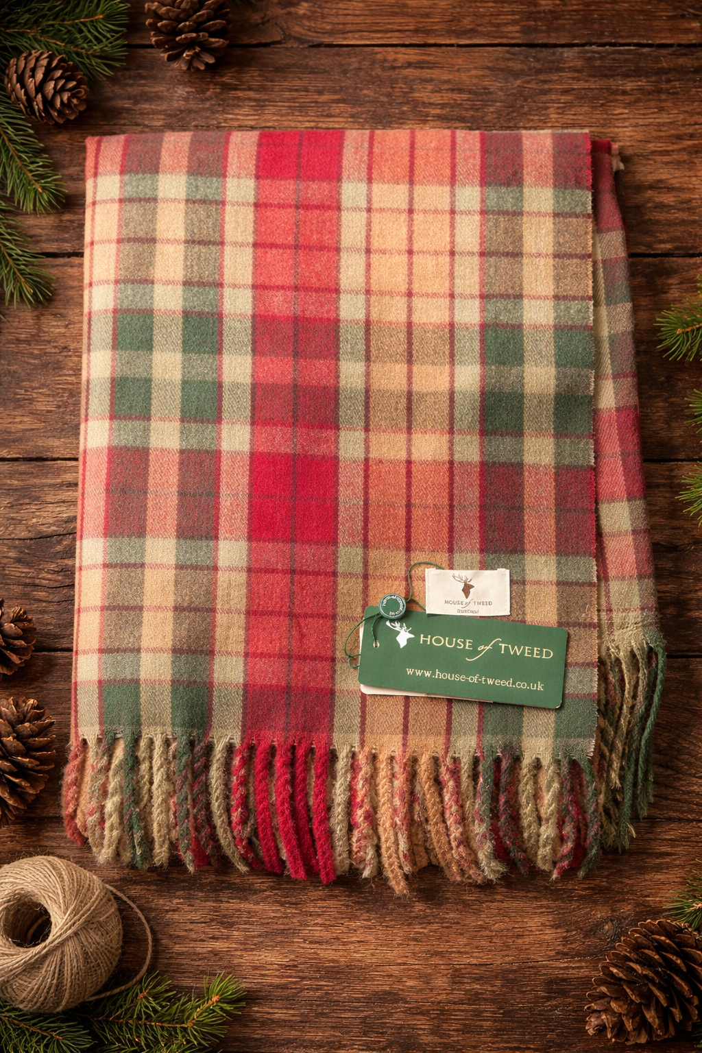 House Of Tweed Womens Soft Check Tartan Scarf
